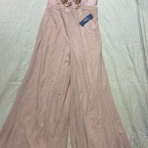 Lulu's Blush Wide Leg Jumpsuit